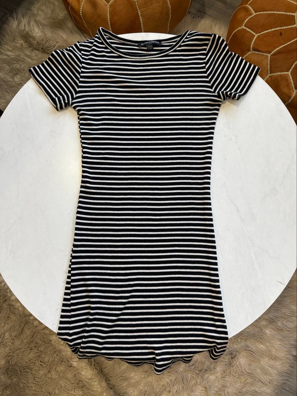 brandy bodycon dress Melville | Dresses | Brandy Melville One Size Black White Striped Ribbed Cotton Modal Anthropologie HD in Paris A flattering dress perfect Your Height:180cm + inventory-VS21OF